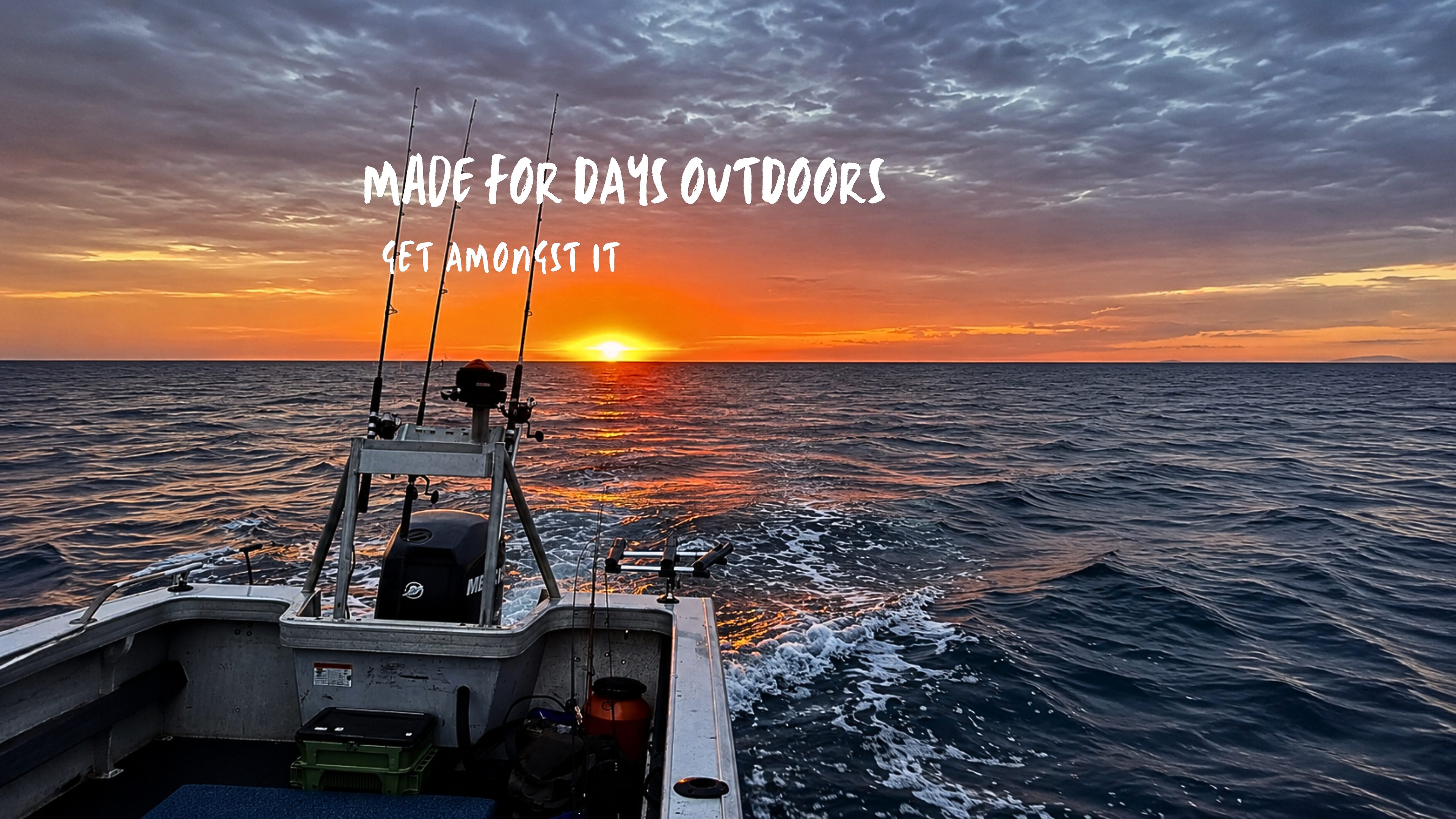 Fishing boat at sunrise on the Australian ocean.